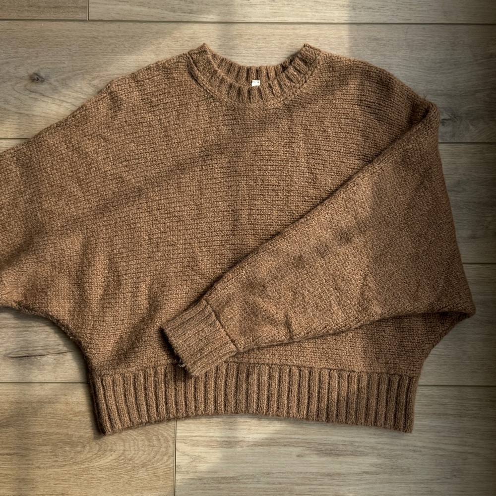 Aritzia brown 100% alpaca sweater